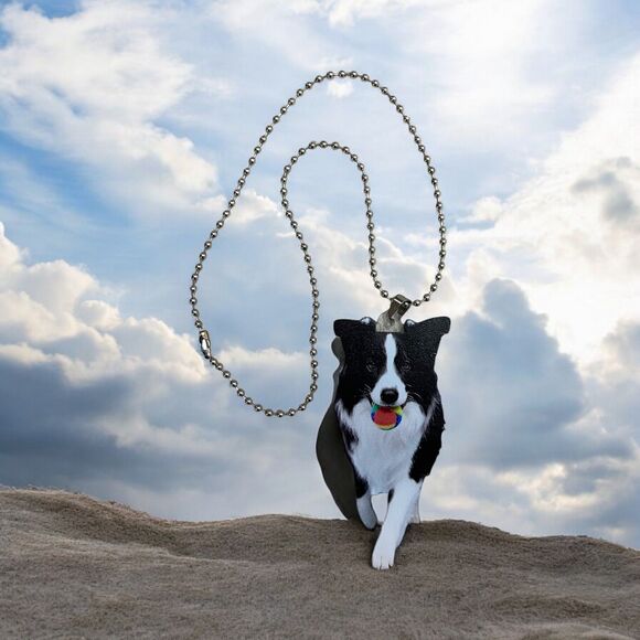 Border Collie 2D Acrylic Keychain Ornament - Cute Dog Lover Gift - Backpack - Picture 3 of 3